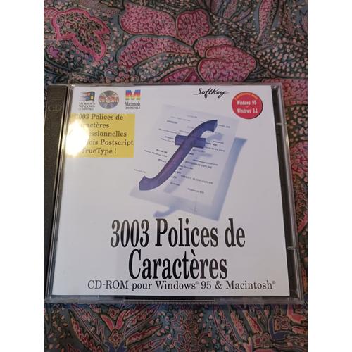 Cd Rom 3003 Polices De Caractères Softkey