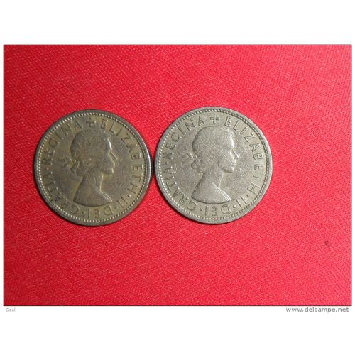 Lot De X 2 Shilling(Date Qui Se Suivent) De 1965 Et 1966 En Ttb.