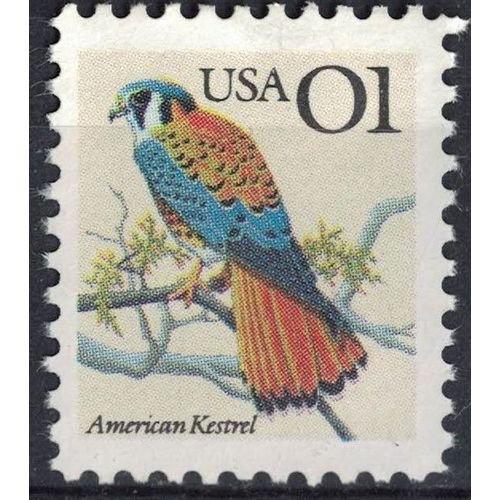 Etats Unis 1991 Sans Gomme Oiseau Rapace Falco Sparverius Crécerelle D'amérique