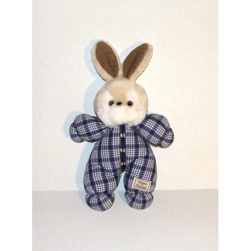 Lapin Tartine Et Chocolat Ancien Doudou Peluche Lapin Salopette A Carreaux 33 Cm