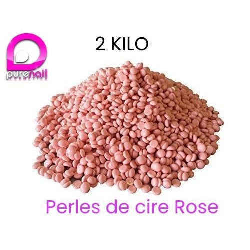2 Kg De Perles De Cire Rose À Épiler Pelable Purenail - 2 Sachets Épilation De 1000gr Top Promo 