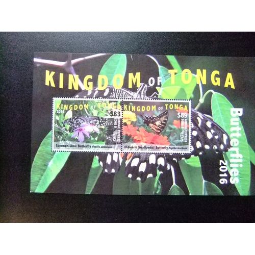 Kingdom Of Tonga Fauna 2016 Butterflies Papillons Mariposas Mnh Airmail Express