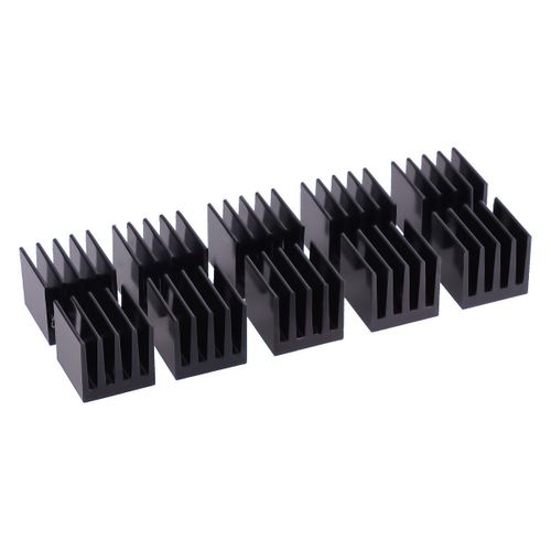 Alphacool GPU Ram Aluminium Heatsinks 15x15mm - Noir - 10 pièces