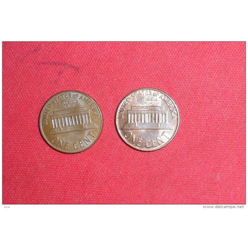 Lot De 1 Cents Usa De 1963 Et 1964 En Ttb.