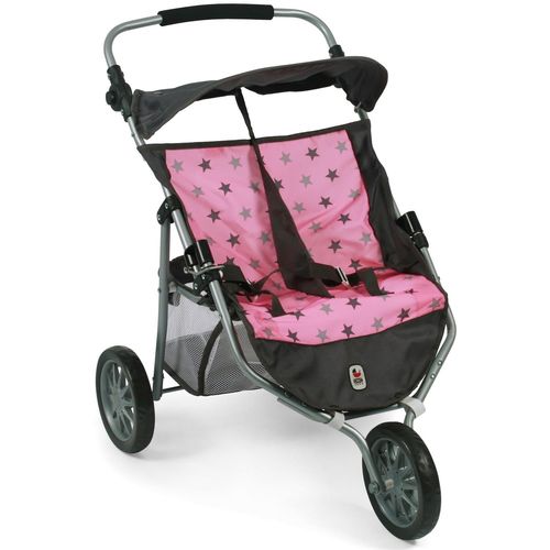 Bayer Chic 2000 697 83 Poussette Jogger 3 Roues Pour Poupées Jumelles - Coloris 83