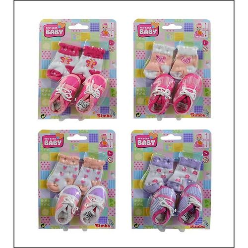 Simba Toys 105560844 Paire De Chaussures Et Chaussettes New Born Baby - Assortiment