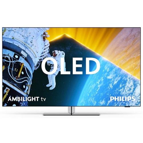TV OLED Ambilight Philips 65OLED849 164 cm 4K UHD Google TV 2024 Métal satiné