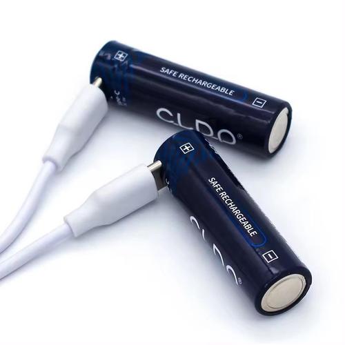 Pile AA batterie rechargeable Port USB de type C CLDP 1. 6v1800mwh 4 pièces de matériau nickel-zinc, 1200 cycles, de grande capacité et de type durable avec câble de charge