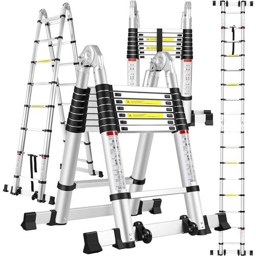 Échelle télescopique, échelle Pliante 5M, échelle Multifonction, échelle antidérapante, capacité de Charge 150 kg