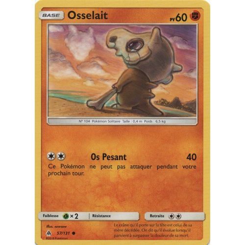 Carte Francaise Osselait 57/131 Lumière Interdite Pokemon