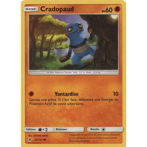 Carte Francaise Cradopaud 63/131 Lumière Interdite Pokemon