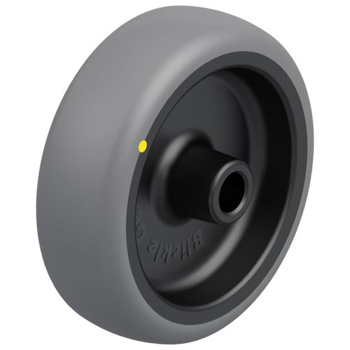 100mm wheel with grey electrically conductive thermoplastic rubber on polypropyl