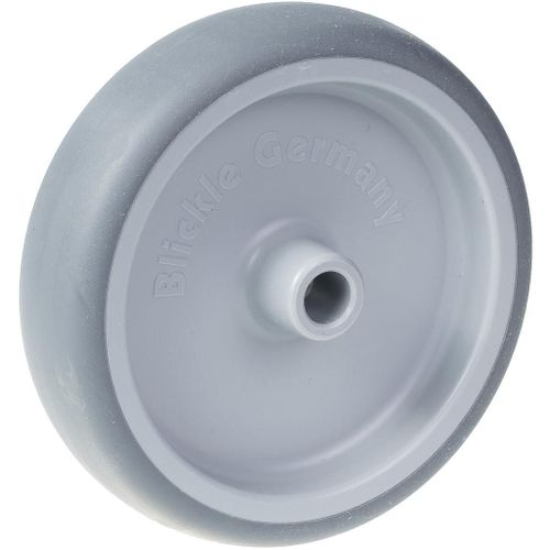 125mm wheel with grey TPR-rubber on polypropylene centre