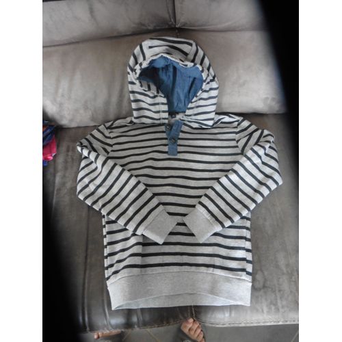 Sweat Garçon À Capuche Kiabi Coton 10 Ans Gris
