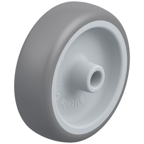 100mm wheel with grey TPR-rubber on polypropylene centre
