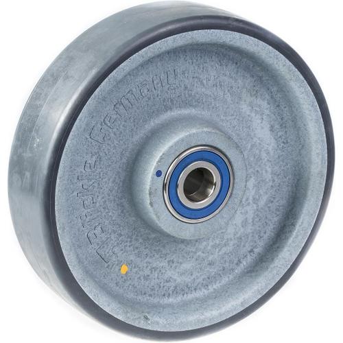 160mm wheel with grey electrically conductive thermoplastic polyurethane on nylo