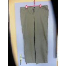 Pantalon Femme Camaïeu Lin 44 Beige
