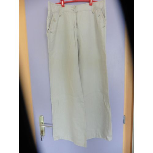 Pantalon Femme Kiabi Lin T44 Blanc