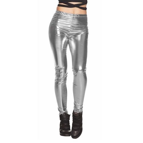 Legging Disco Argent Adulte