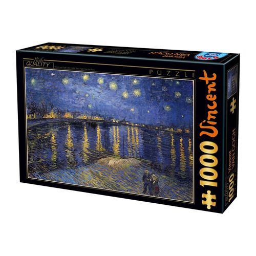Puzzle 1000 Pièces Van Gogh Vincent - Nuit Etoilée Sur Le Rhône