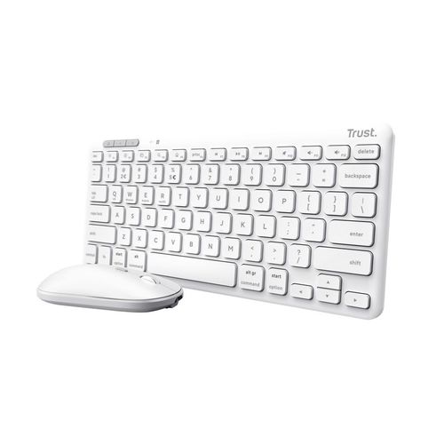 Trust Lyra clavier Souris incluse RF sans fil + Bluetooth QWERTY Italien Blanc