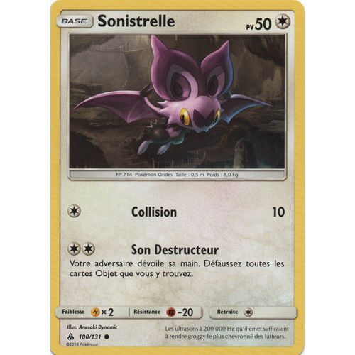 Carte Francaise Sonistrelle 100/131 Lumière Interdite Pokemon