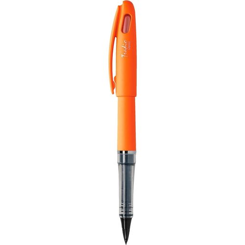 Pentel Feutre Plume Tradio, Corps Fluo Orange, Encre Noire