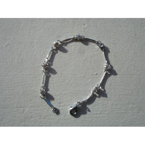 Bracelet Argenté Avec Strass