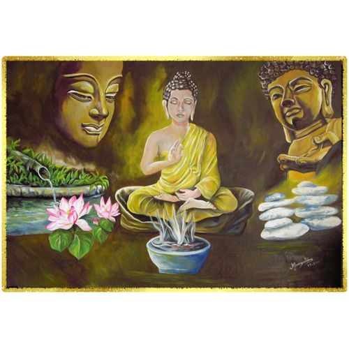 Peinture Huile Sur Toile " Le Boudhisme