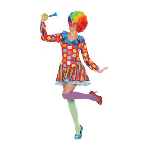 Déguisement Clown Multicolore Pour Femme (Taille M-L)