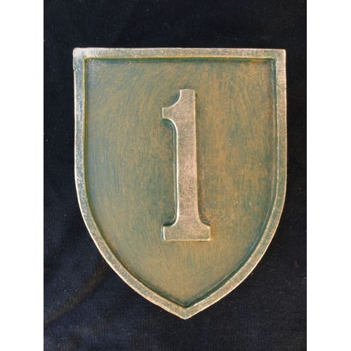 Blason Big Red One - Bronze - Avec Accroche