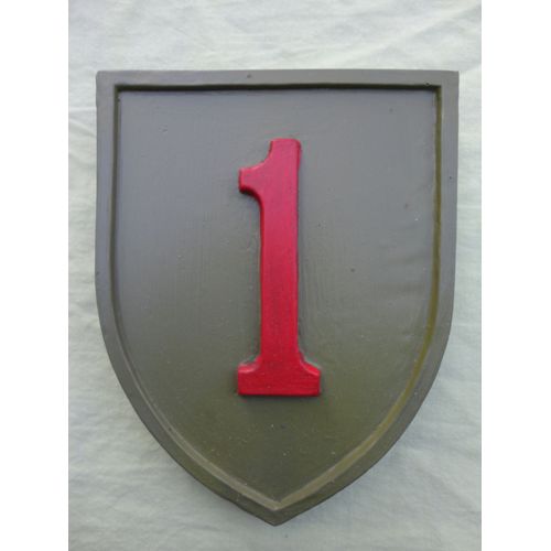 Blason Big Red One - Polychrome - Avec Accroche