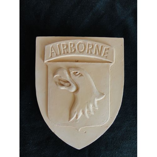 Blason 101ème Airborne - Couleur Terre Cuite - Avec Accroche