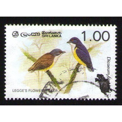 Sri Lanka 1987 Oblitéré Used Bird Oiseau Legge's Flowerpecker Dicaeum Vincens