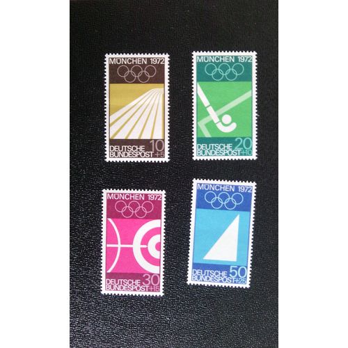 Timbre Allemagne (Rfa) Yt 450 A 453 Séries: Jeux Olympiques D'été 1972, Munich 1969