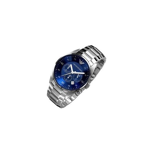Emporio Armani Ar5860 Stainless Steel Blue Dial Chronograph Watch