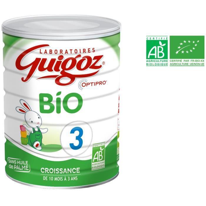 Guigoz Optipro Bio Lait De Croissance En Poudre 3eme Age 800 G De 10 Mois A 3 Ans Rakuten