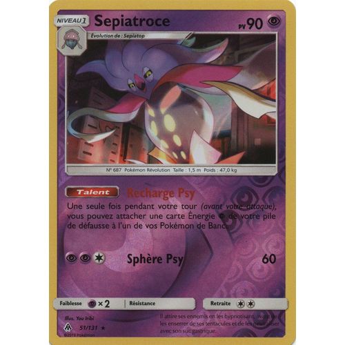 Carte Francaise Sepiatroce Reverse 51/131 Lumière Interdite Pokemon