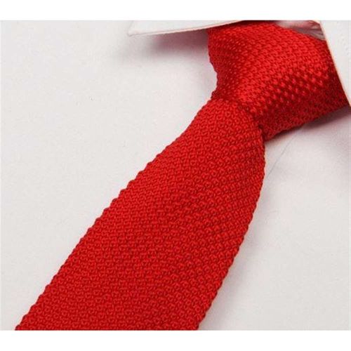 Cotton Park - Cravate Tricot Rouge - Homme