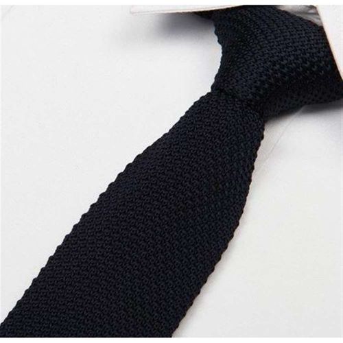 Cotton Park - Cravate Tricot Noire - Homme