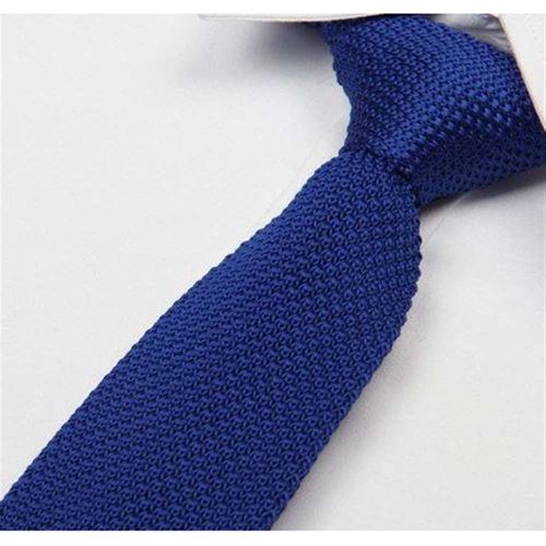 Cotton Park - Cravate Tricot Bleu Royal - Homme