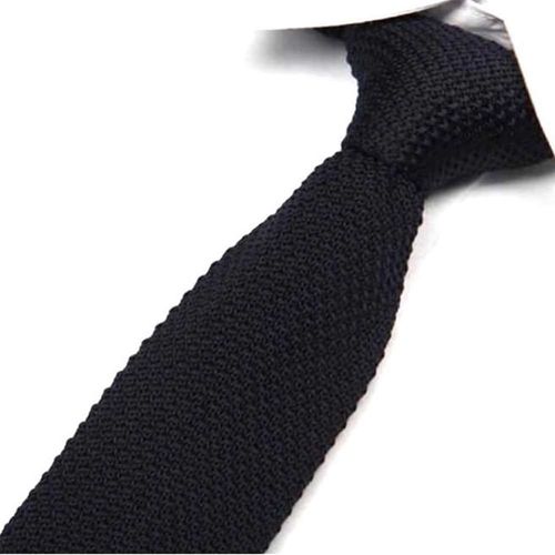 Cotton Park - Cravate Tricot Bleu Marine - Homme