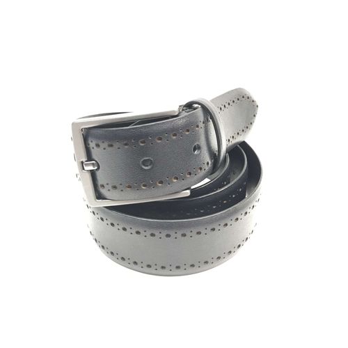 Cotton Park - Ceinture Cuir Bleu Marine - Homme