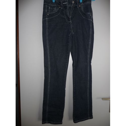 Pantalon Blanche Porte Coton 36 Bleu