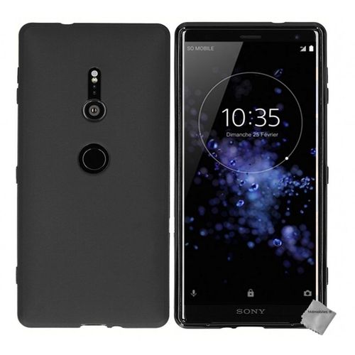 Housse Etui Coque Pochette Silicone Gel Fine Pour Sony Xperia Xz2 + Verre Trempe - Noir