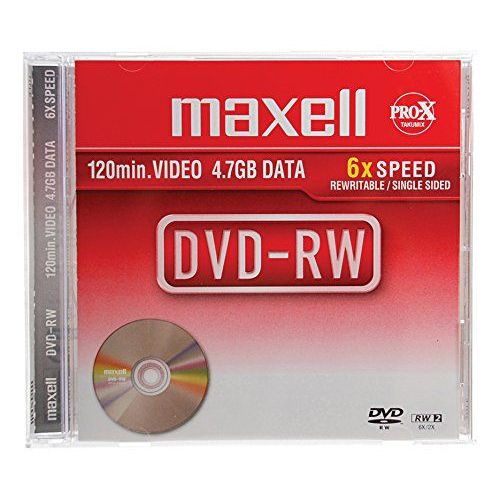 Maxell - 5 x DVD-RW - 4.7 Go (120 minutes) 2x - boîtier CD