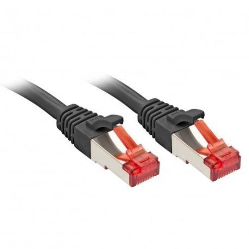 Lindy - Cordon de raccordement - RJ-45 (M) pour RJ-45 (M) - 5 m - SFTP, PiMF - CAT 6 - IEEE 802.3af/IEEE 802.3at - moulé, sans crochet - noir
