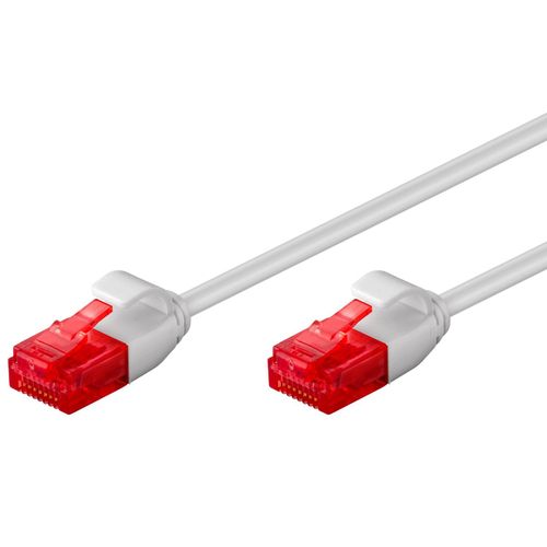 goobay - Cordon de raccordement - RJ-45 (M) pour RJ-45 (M) - 1 m - UTP - CAT 6 - sans crochet - gris
