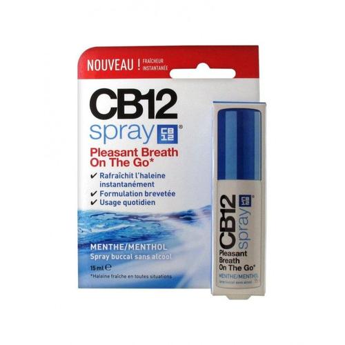 Cb12 Spray Buccal Sans Alcool Menthe-Menthol 15ml 