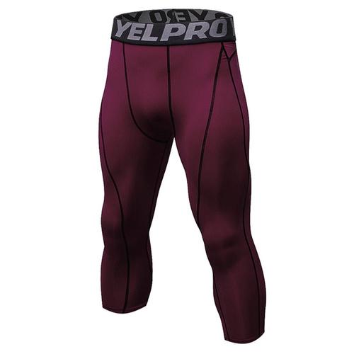 Pantacourt Collant De Compression 3/4 Running Et Fitness Homme Pantalon Court De Sport Stretch